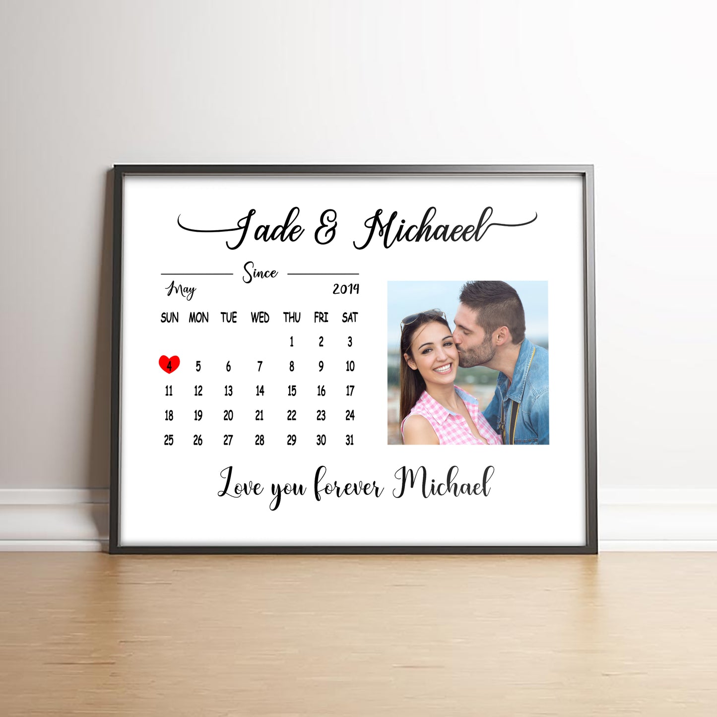 Personalised Couples Love Calendar